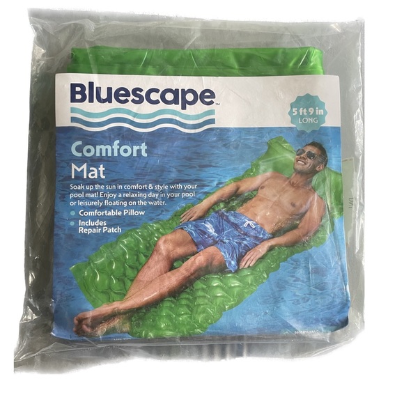 Bluescape Green Neon Comfort Air Mat Inflatable Pool Float - Picture 4 of 4